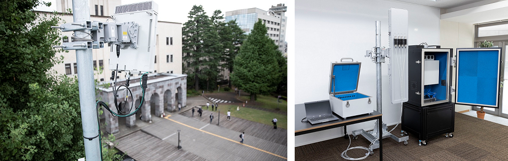Open vRAN equipment in Tokyo Institute of Technology (left) and Tokyo University (right).